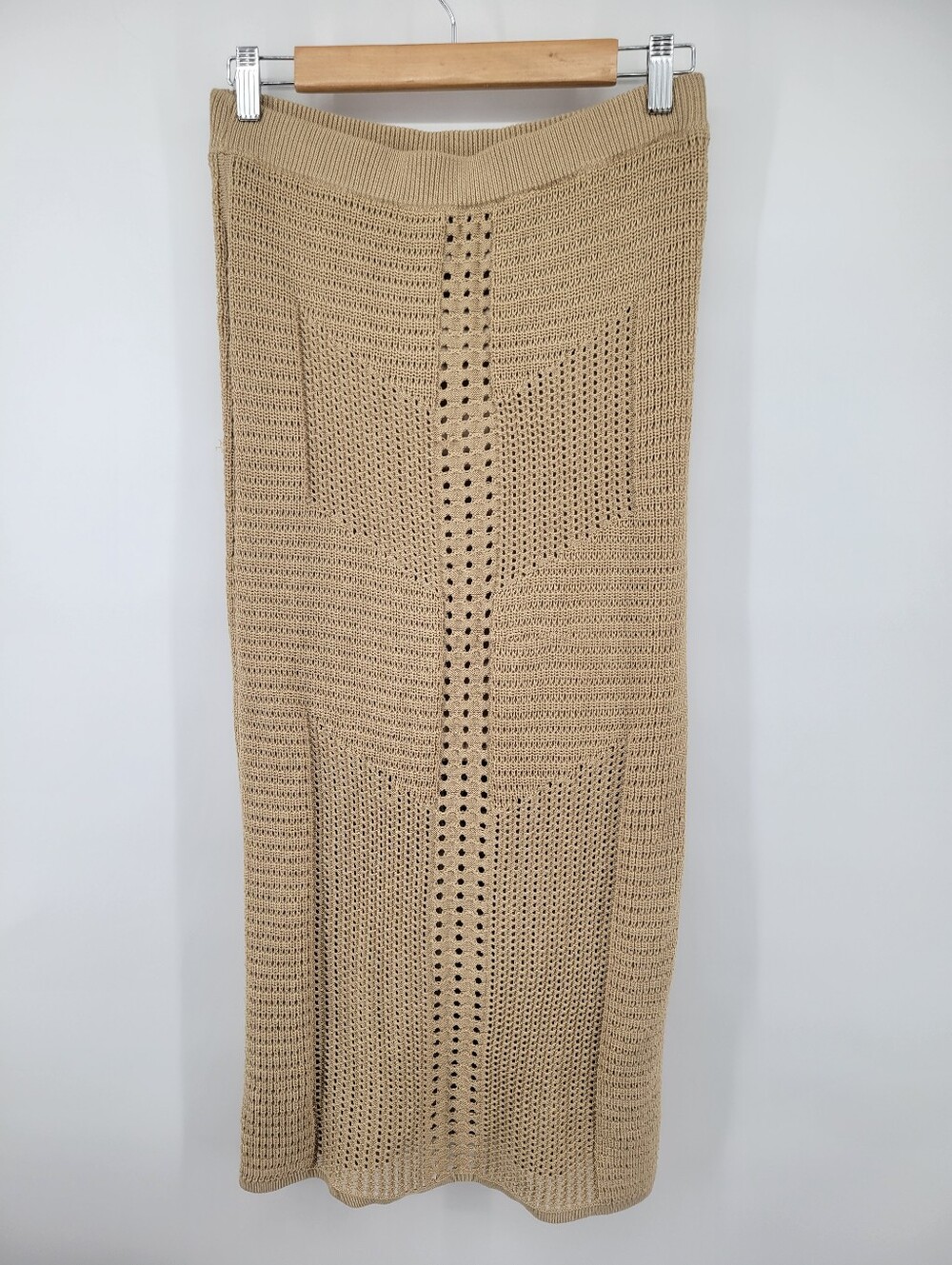 Loft Beige Crochet Maxi Skirt - Classic Neutral Knit